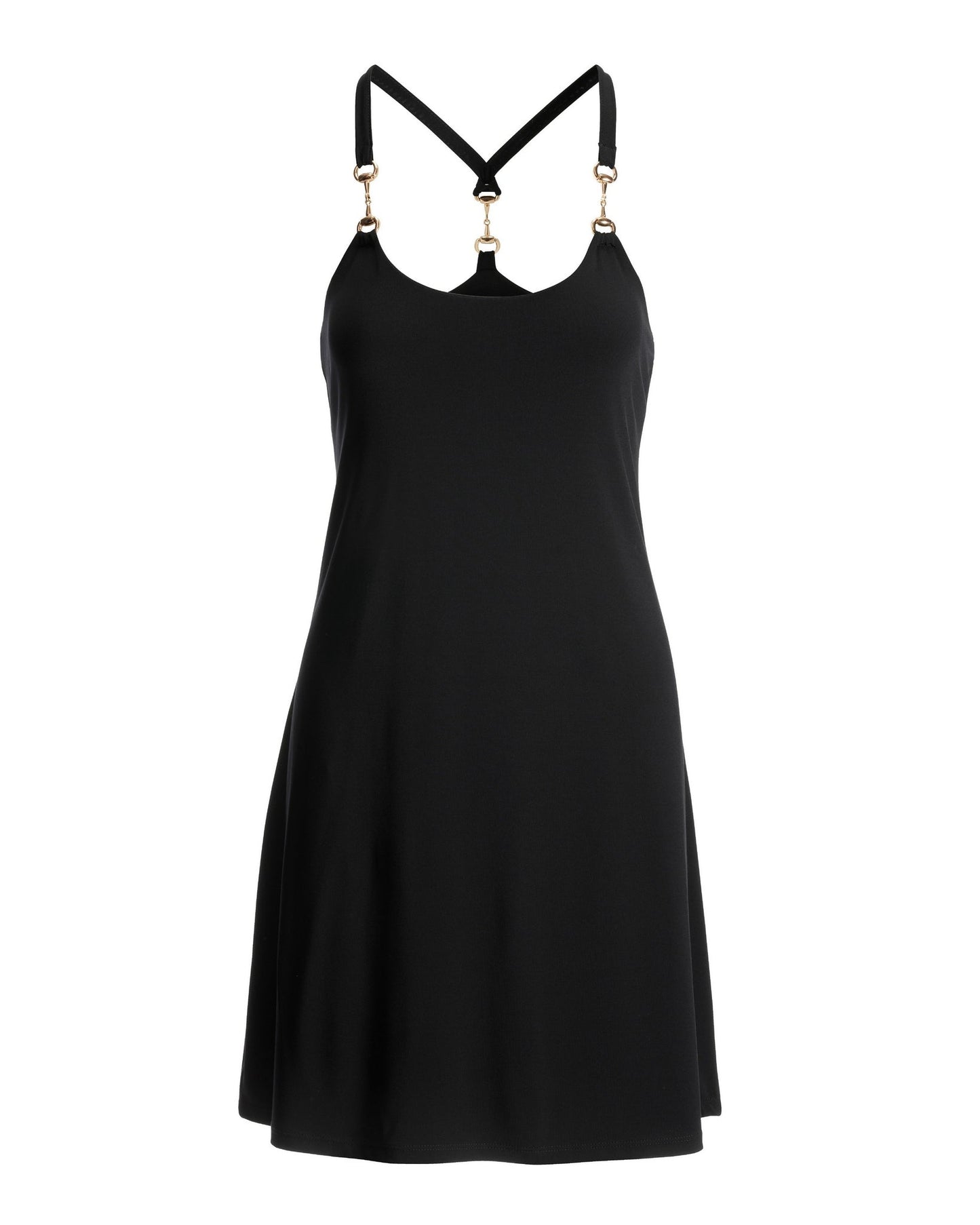 Hardware Sleeveless Tank Dress Black