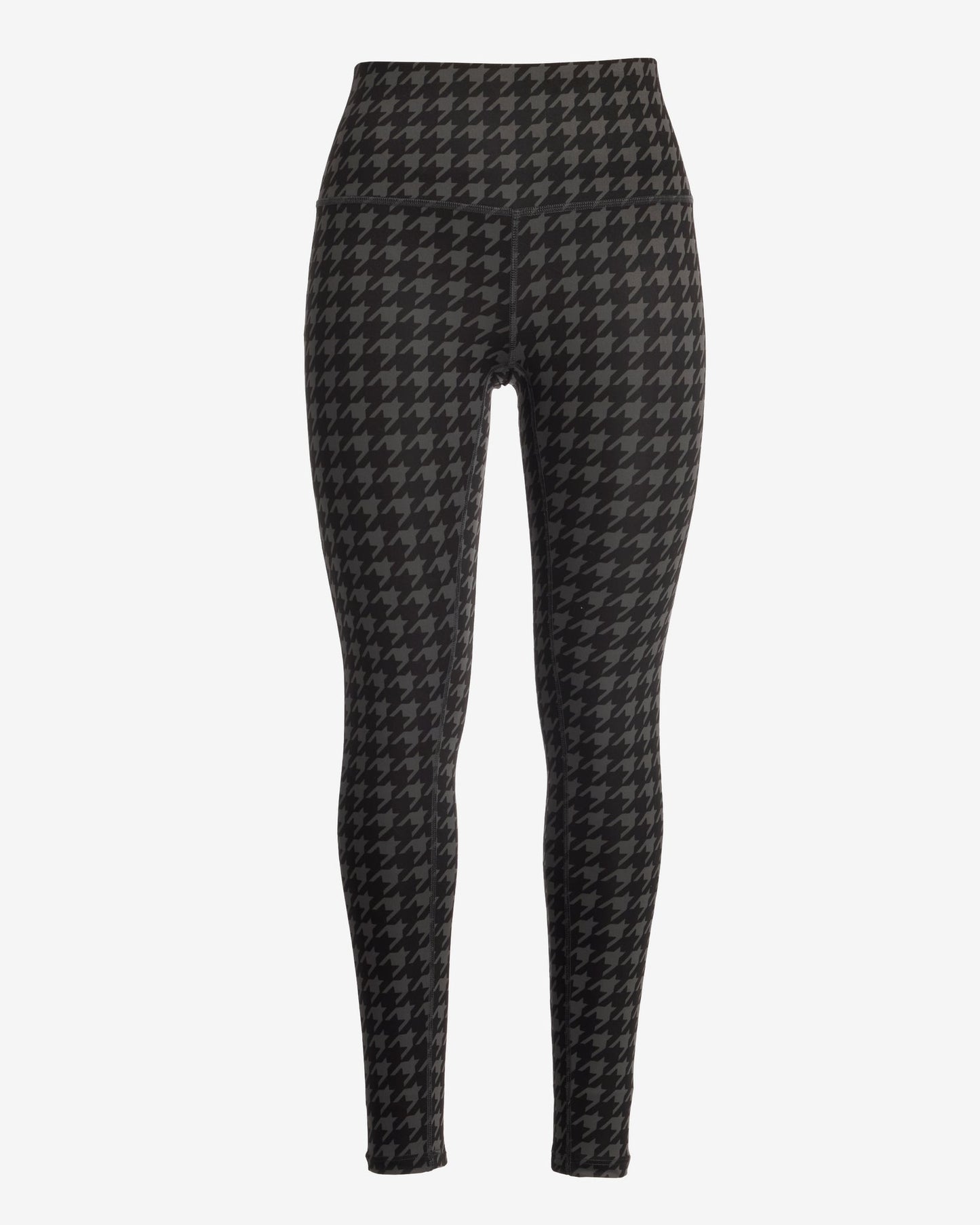 High Waisted Printed Sport Legging Graphite Houndstooth