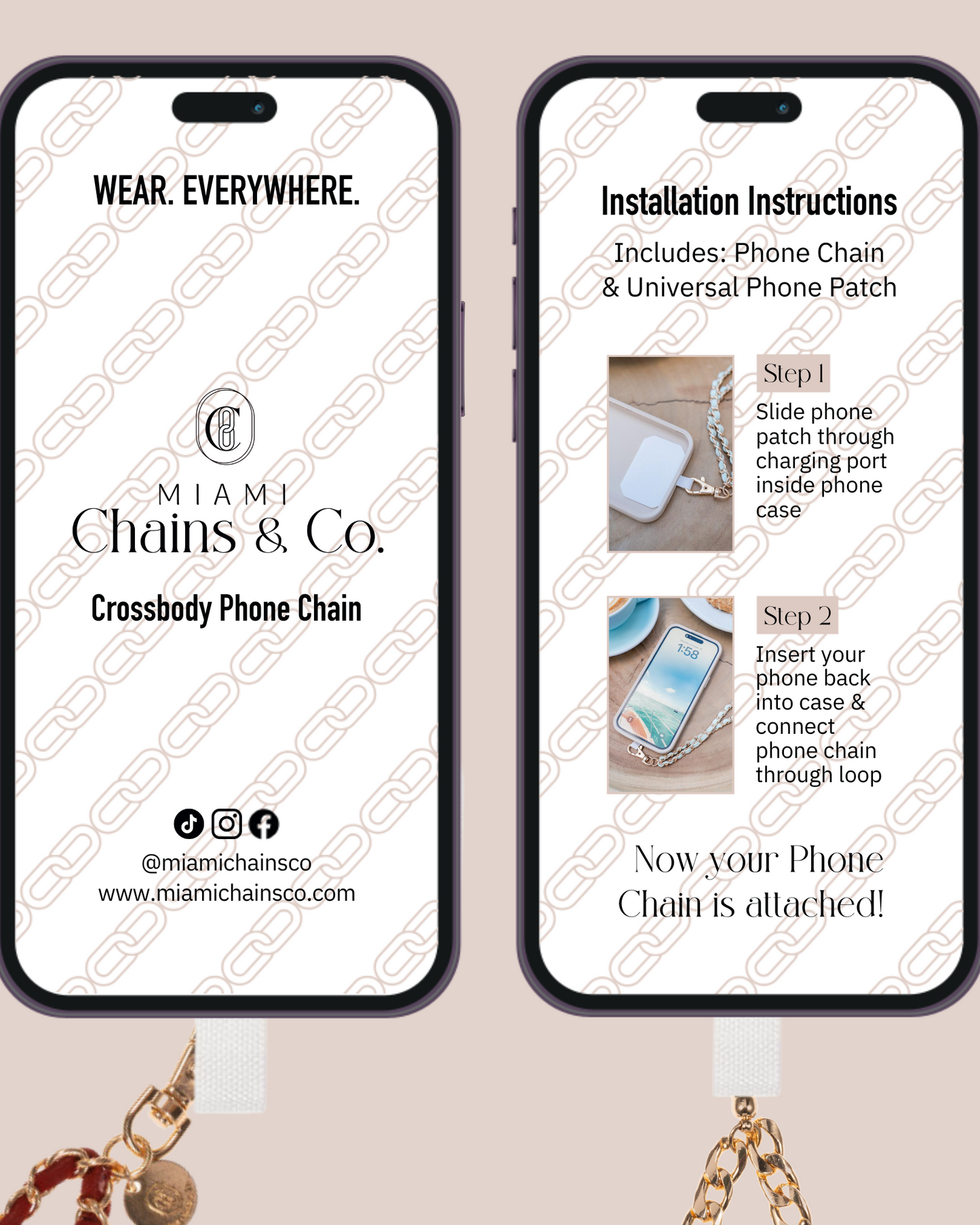 Gold N' Emerald Crossbody Phone Chain