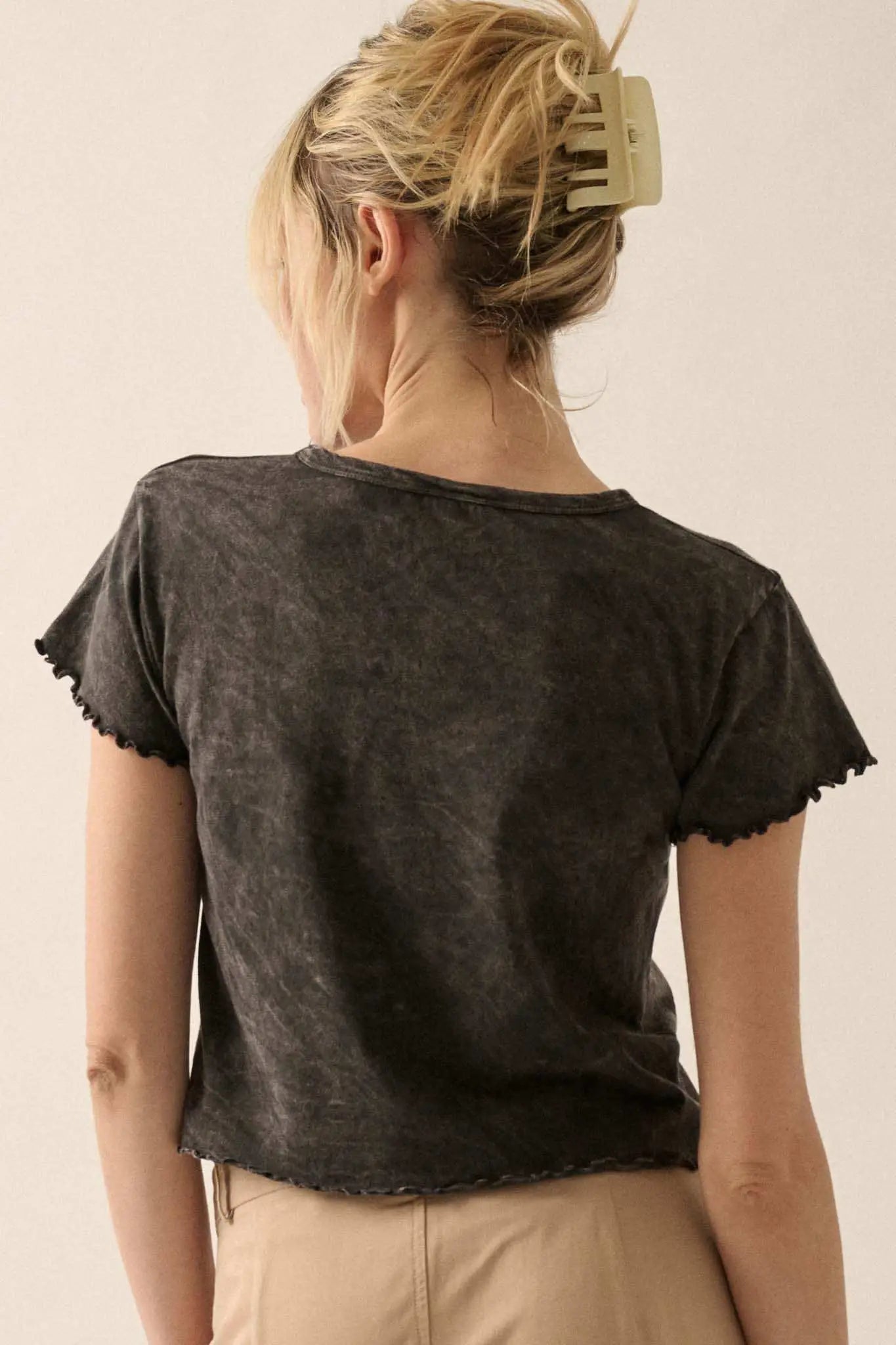 Vintage Angel Lettuce-Edge Graphic Baby Tee