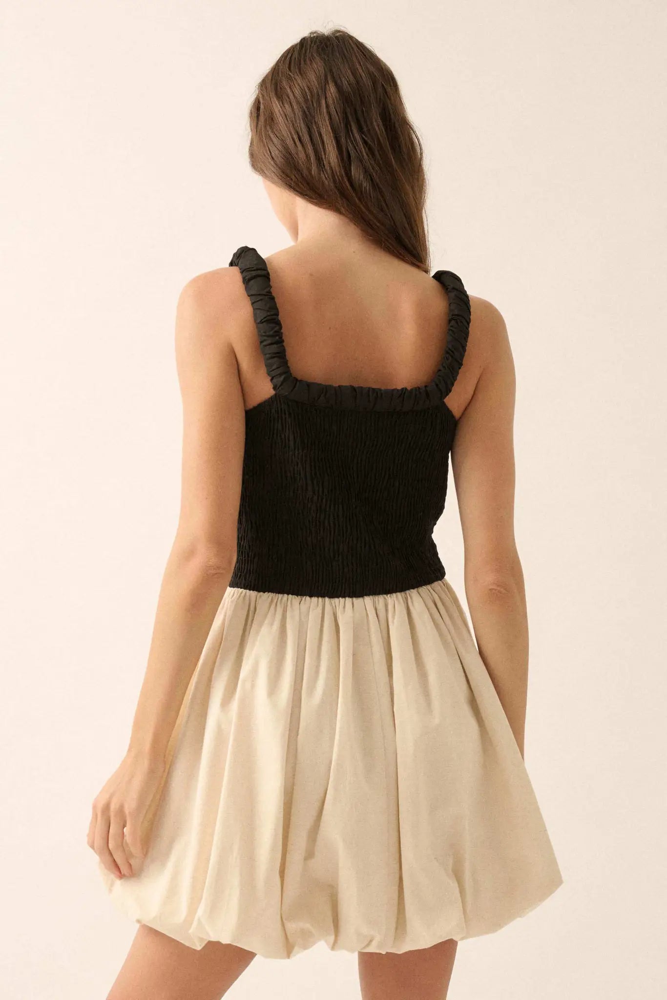Twice As Nice Colorblock Bubble Mini Dress