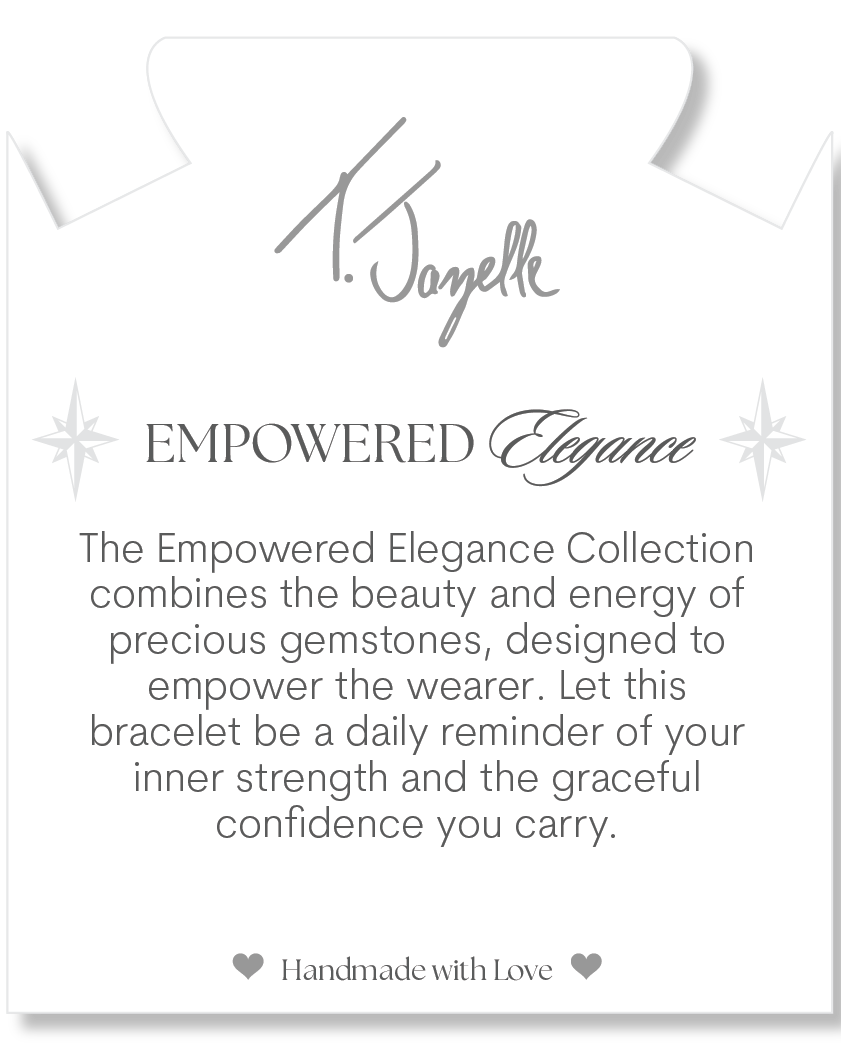 Gold Empowered Elegance Collection- Lepidolite Quartz Gemstone Bracelet