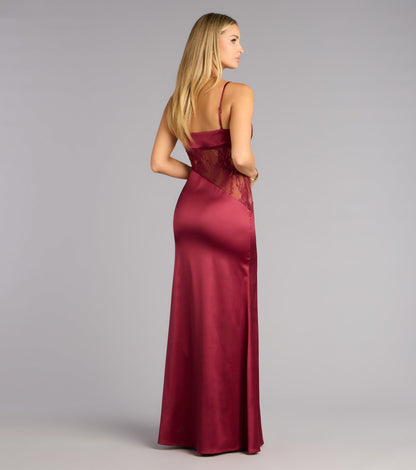 Angelica Lace Satin Mermaid Formal Dress