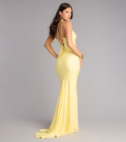 Amelia Lace-Up Mermaid Formal Dress