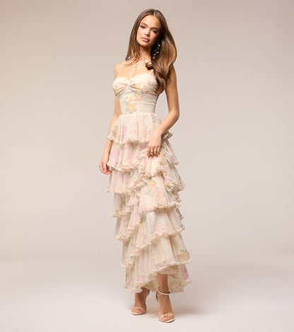Anabelle Floral Chiffon Formal Dress