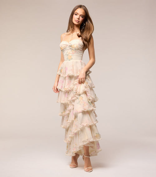 Anabelle Floral Chiffon Formal Dress