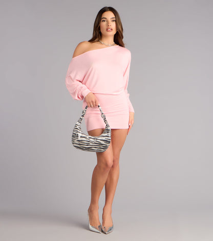 All Yours Off-Shoulder Mini Dress