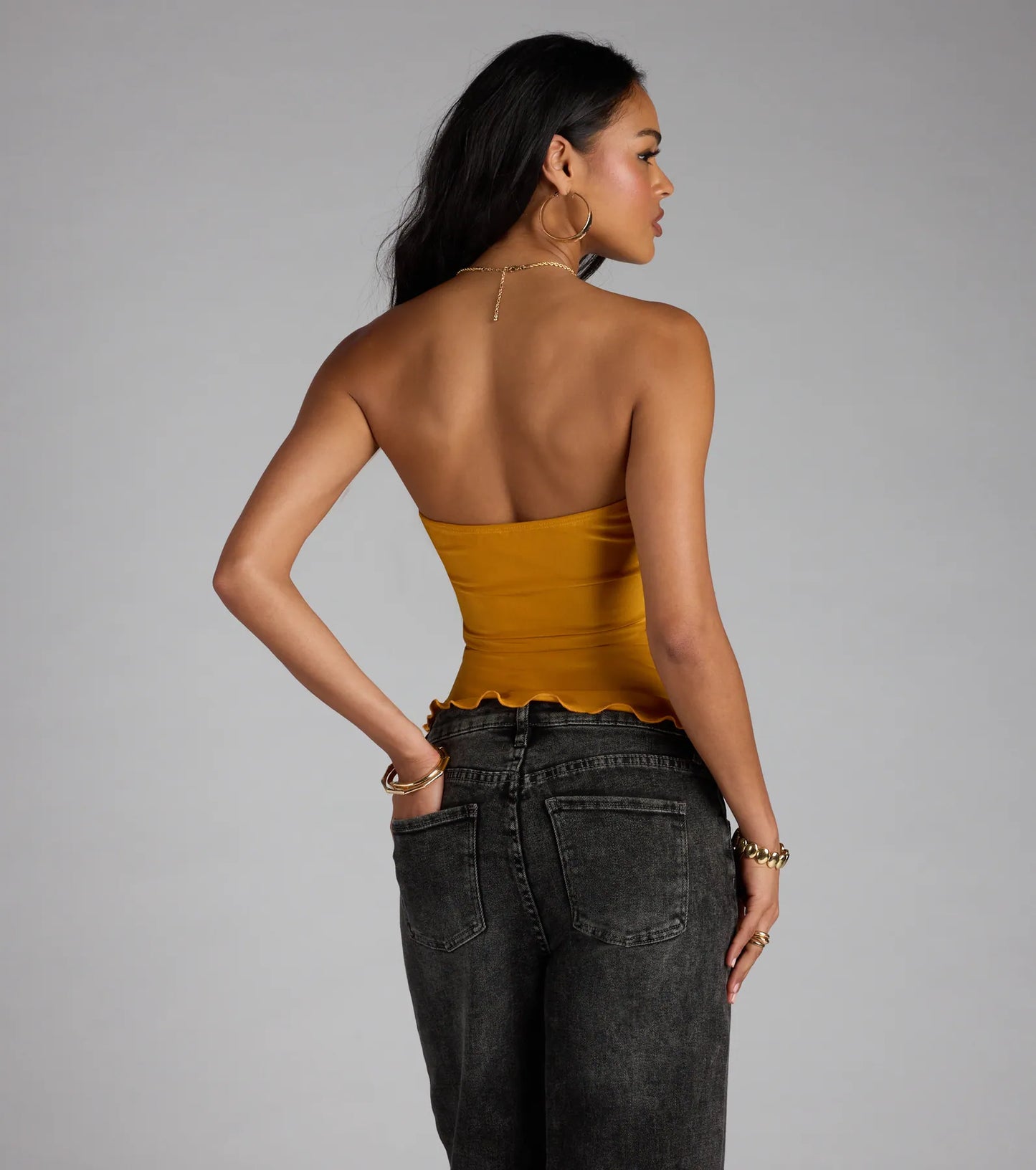 Alluring Muse Cutout Tube Top