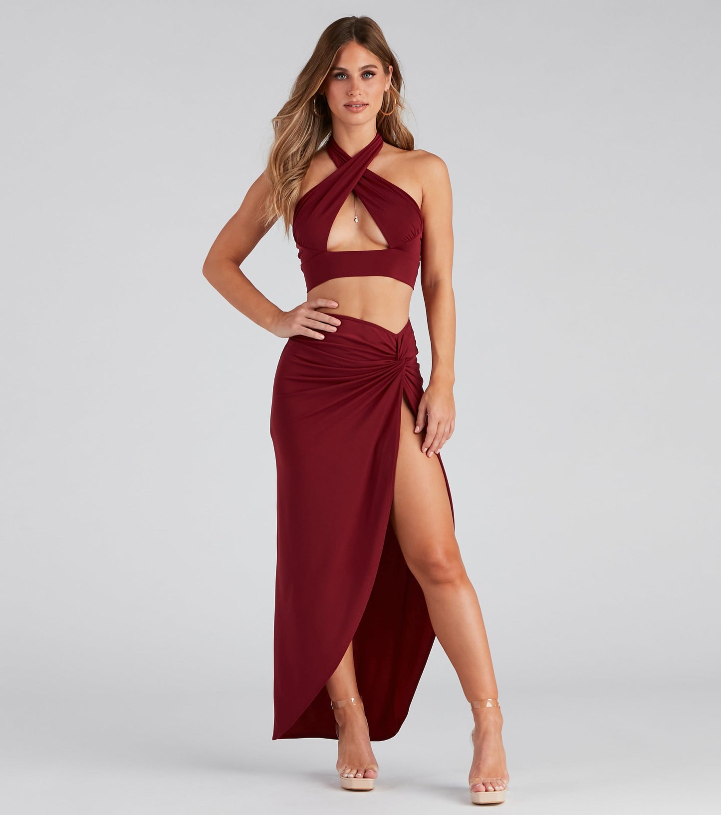 All Night Plunge Halter Top