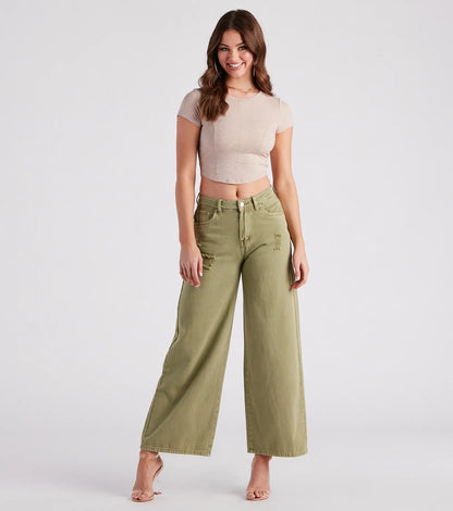 All In The Details Rib Knit Crop Top
