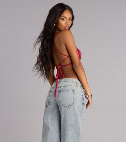 All Eyes On You Sequin Floral Top
