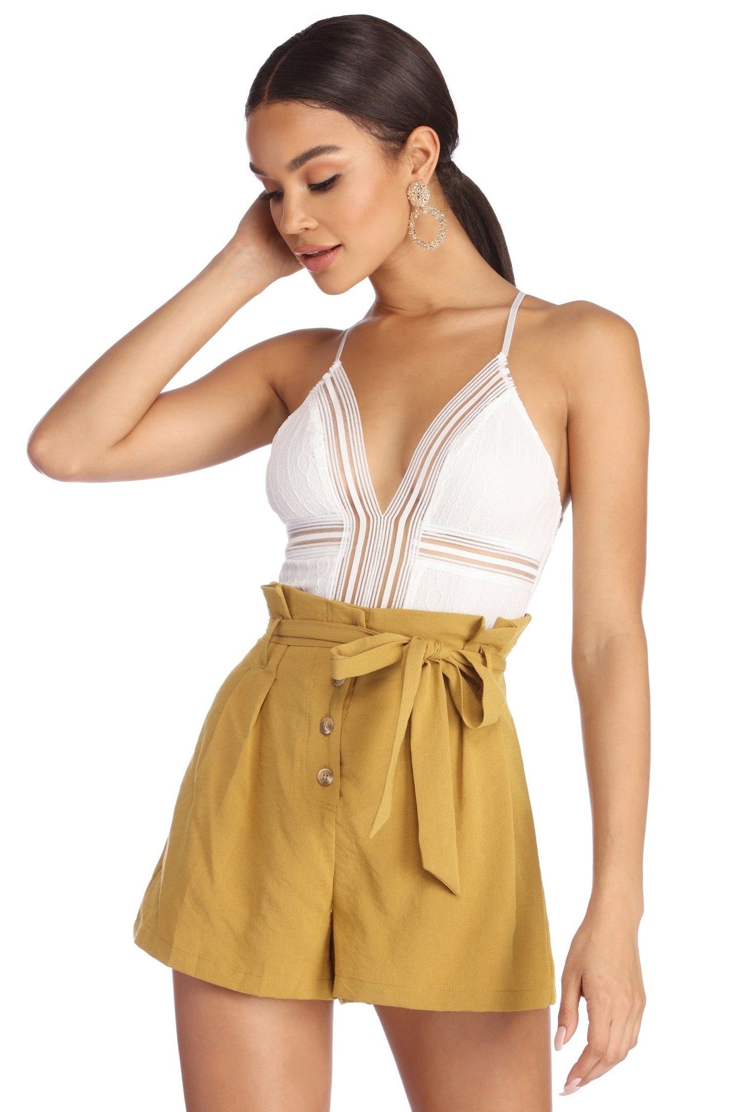 All Lines On You Lace Bodysuit