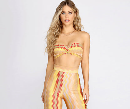 All The Stripe Moves Chevron Tube Top