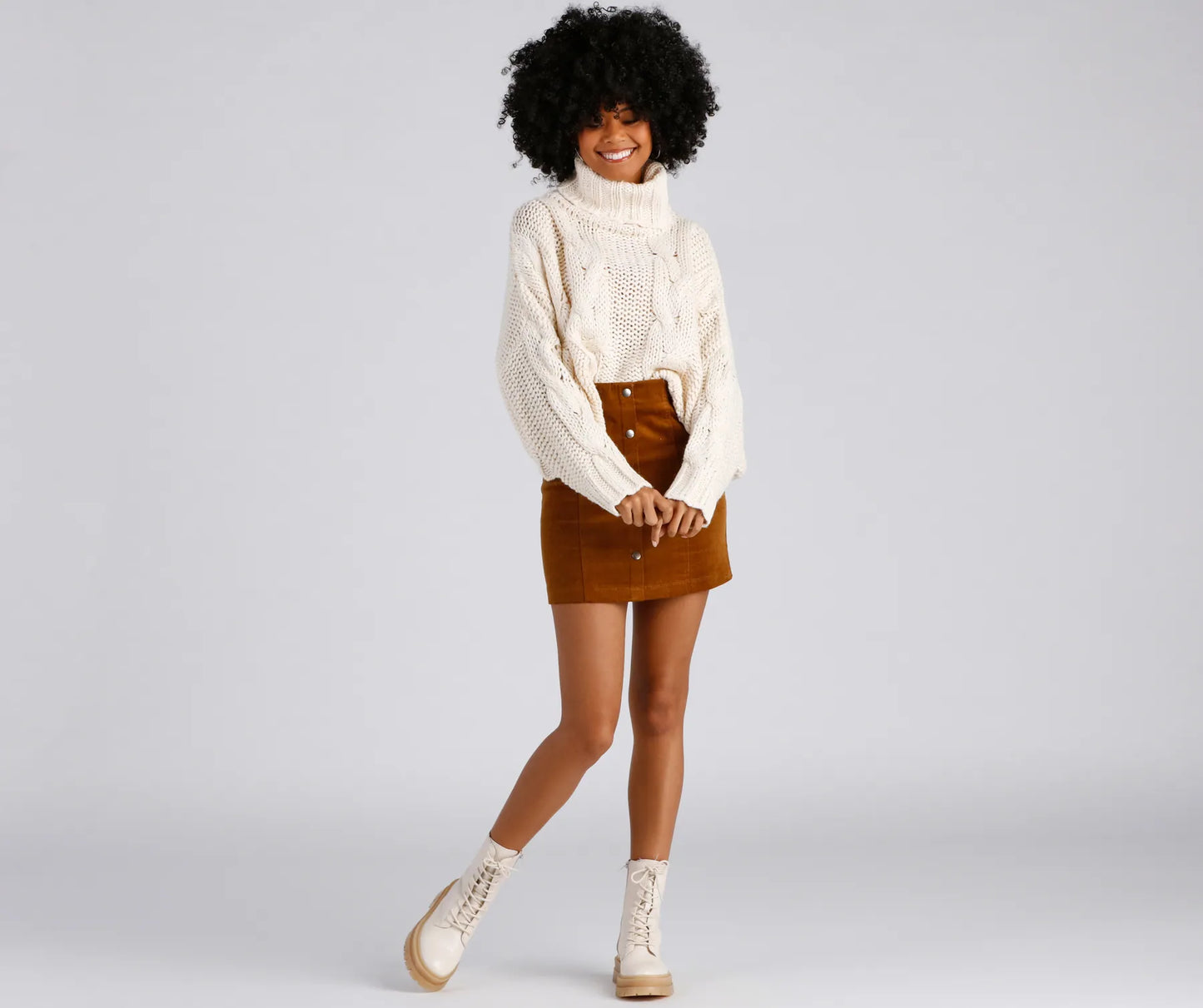 All The Cozy Vibes Cable Knit Sweater