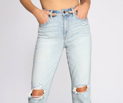 Ally Super High Rise Straight Cropped Jeans