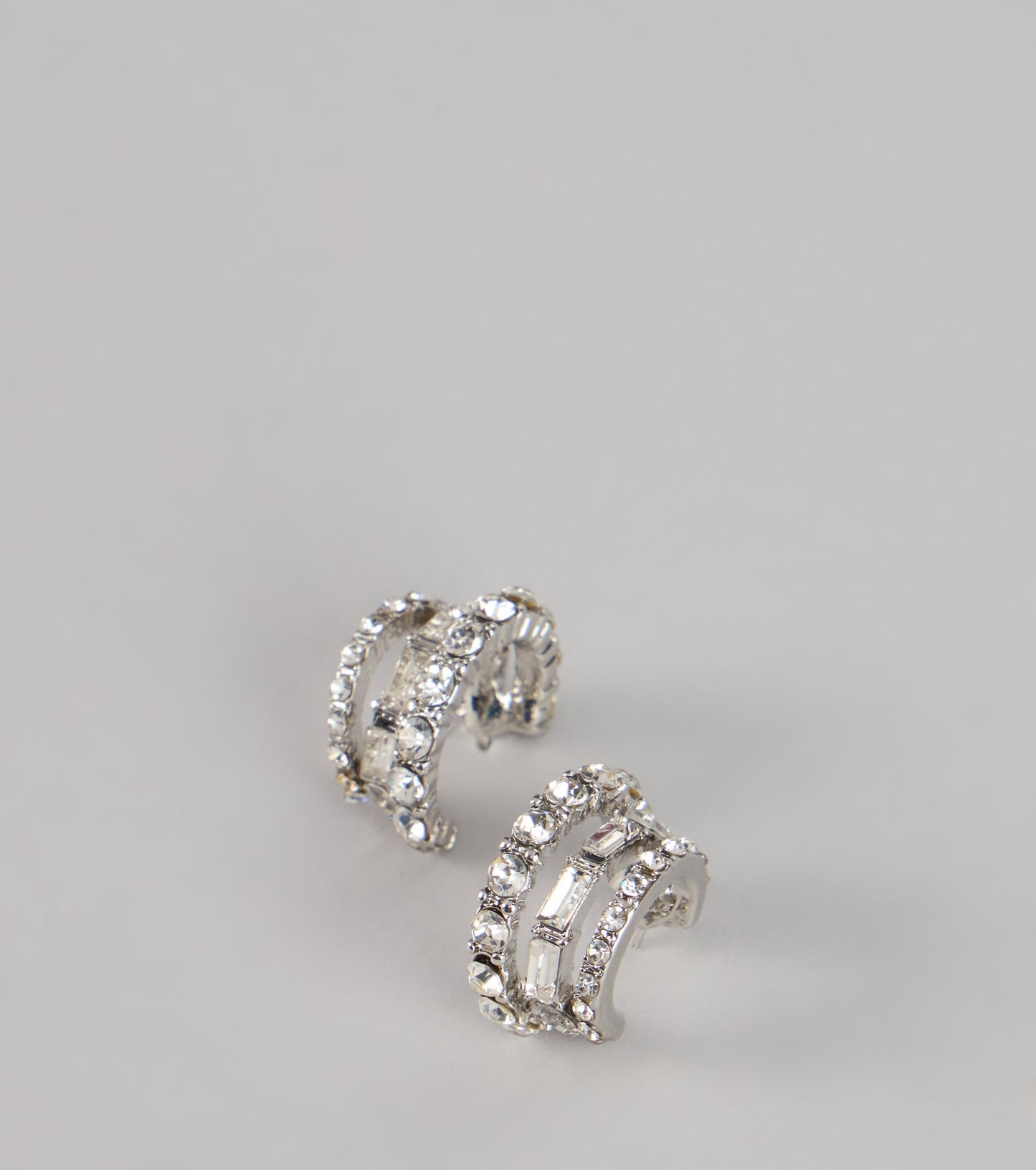 All Eyes Here Rhinestone Hoop Earrings