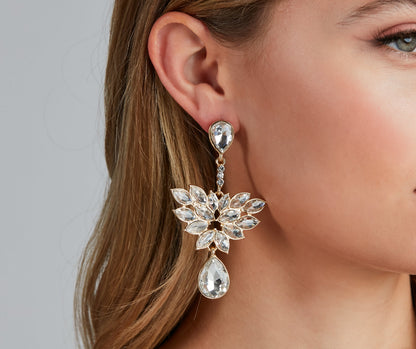 Angelic Glow Marquise Statement Earrings