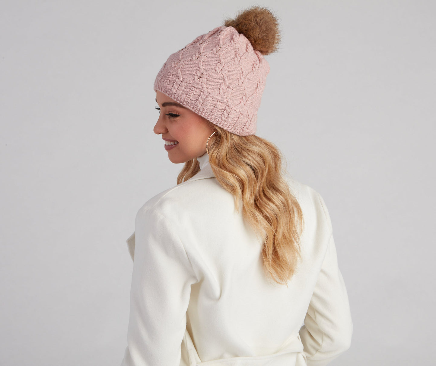 All the Blitz Rhinestone Knit Beanie