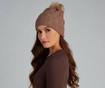 All the Blitz Rhinestone Knit Beanie
