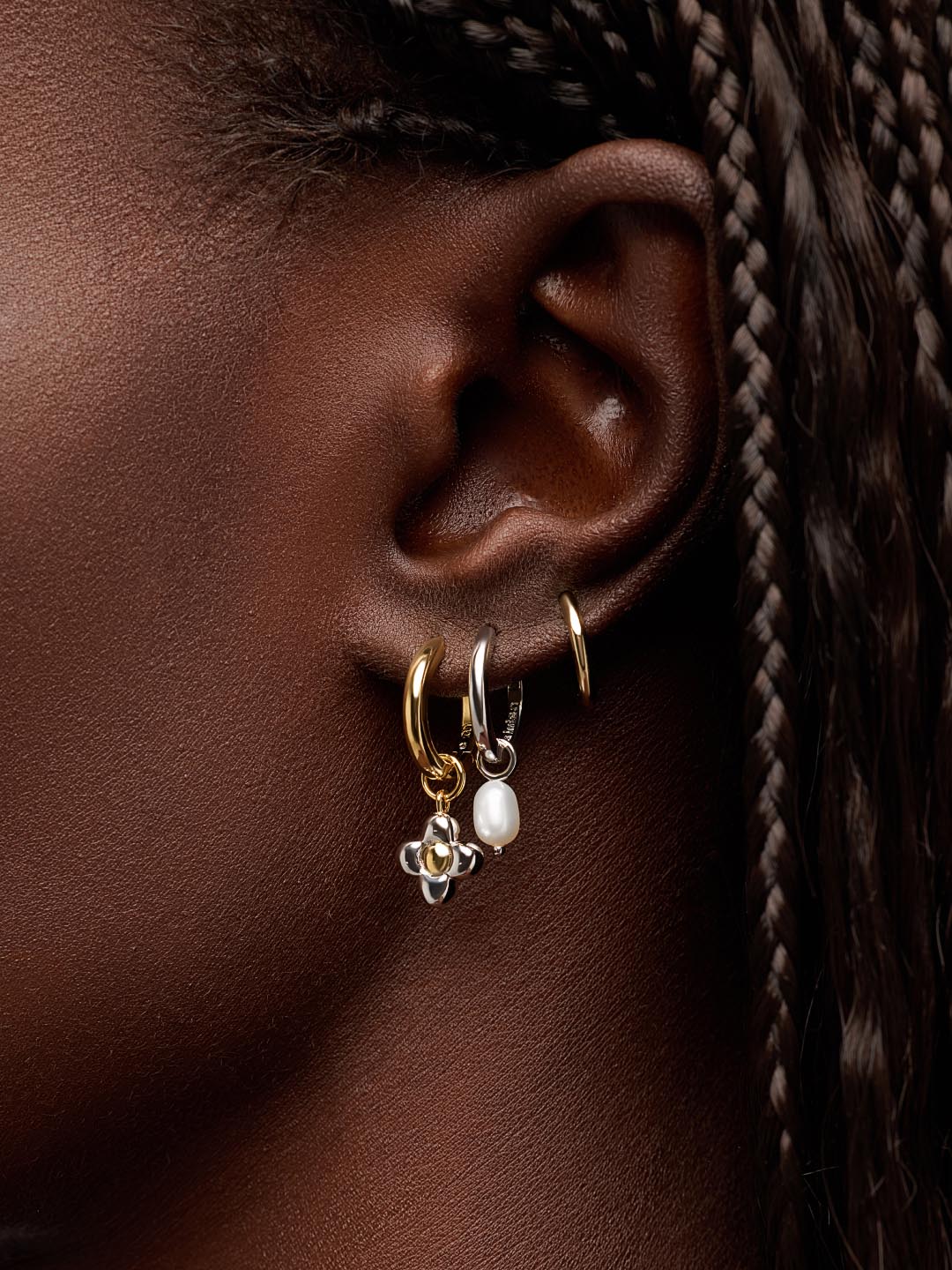 Flower Earrings - Liora Hoops