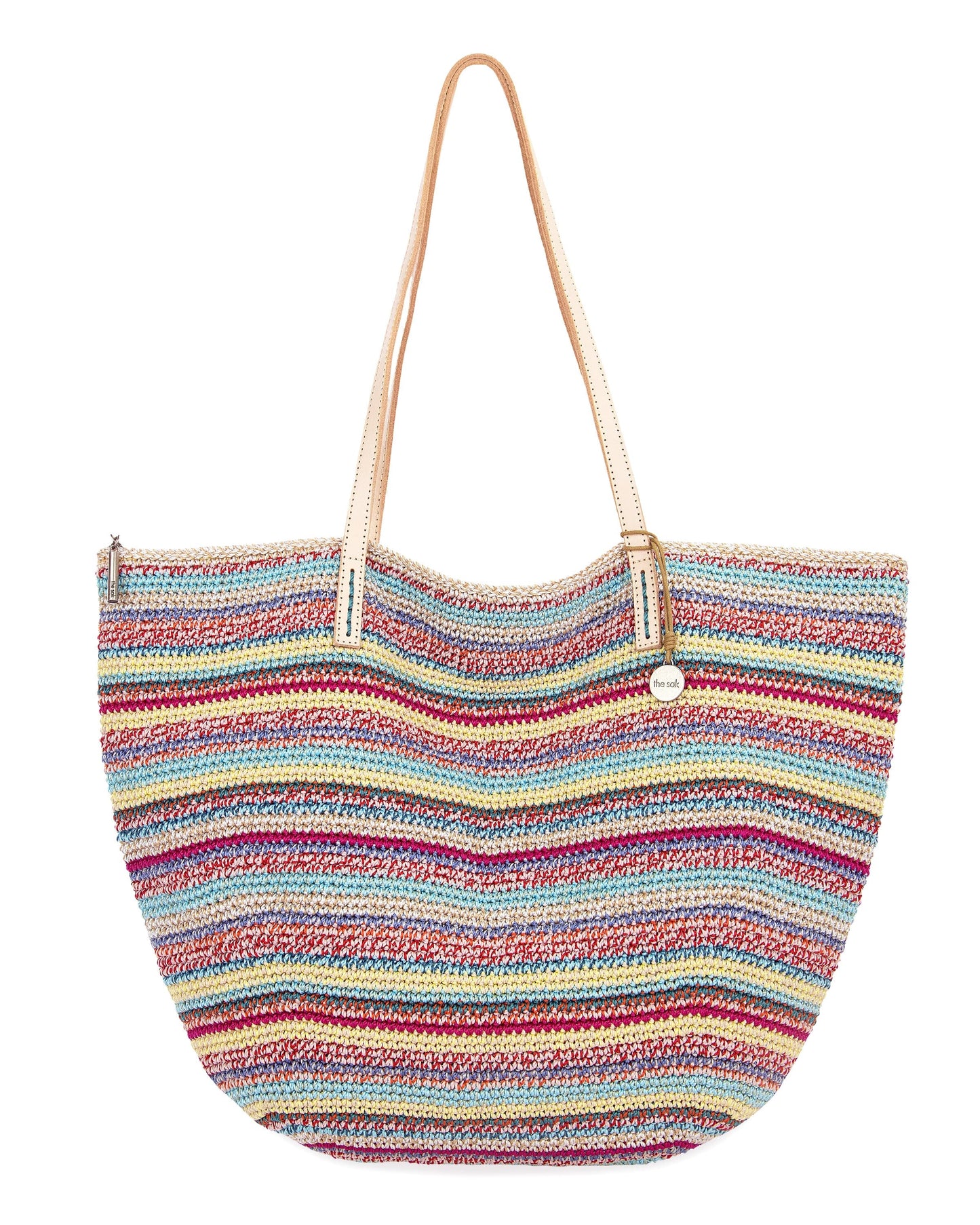 Faye Large Tote - Hand Crochet - Eden Stripe