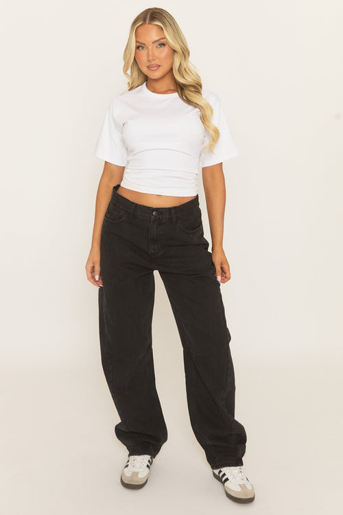 Black Balloon Leg Denim Jeans - Marny