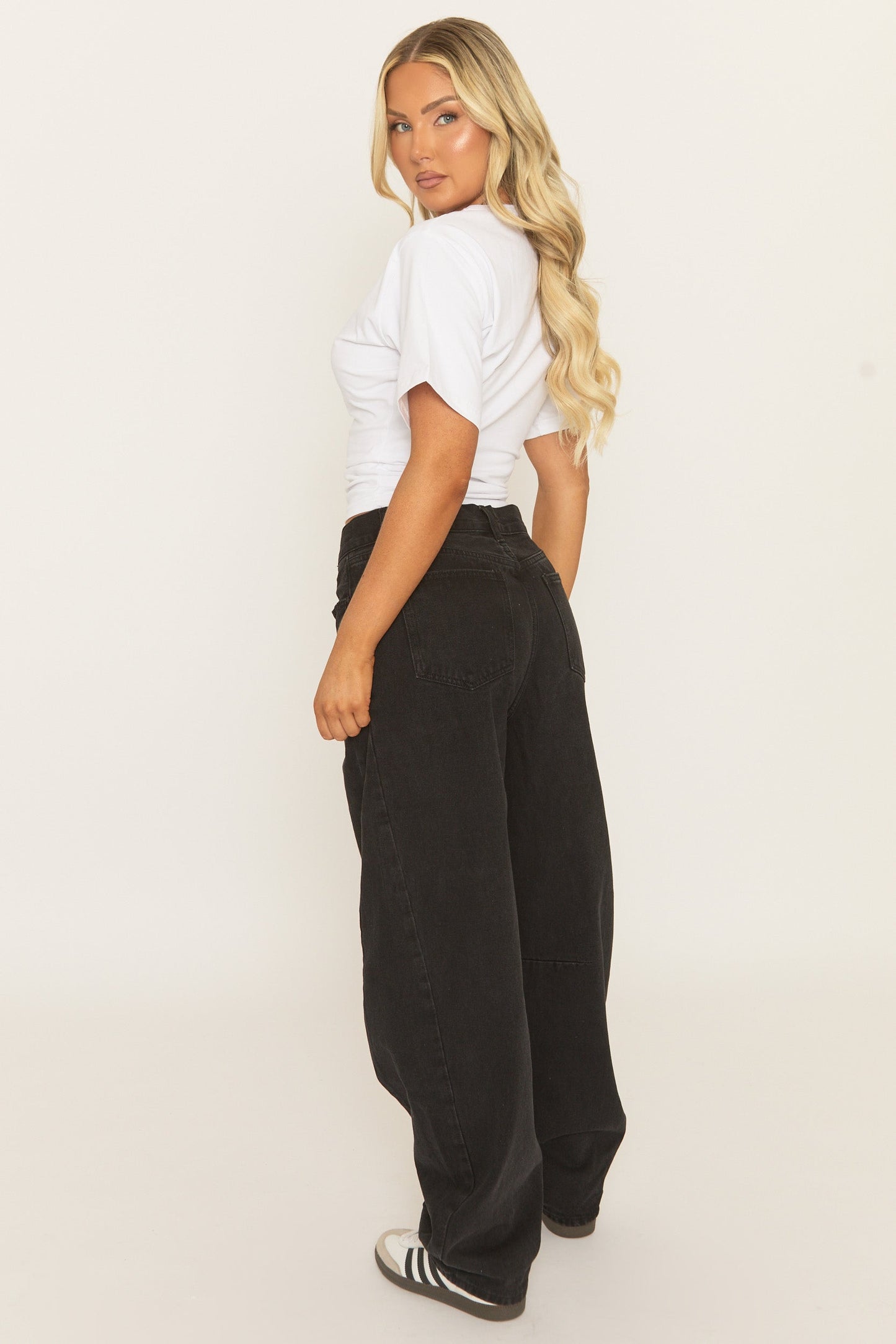 Black Balloon Leg Denim Jeans - Marny