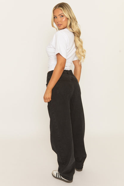 Black Balloon Leg Denim Jeans - Marny