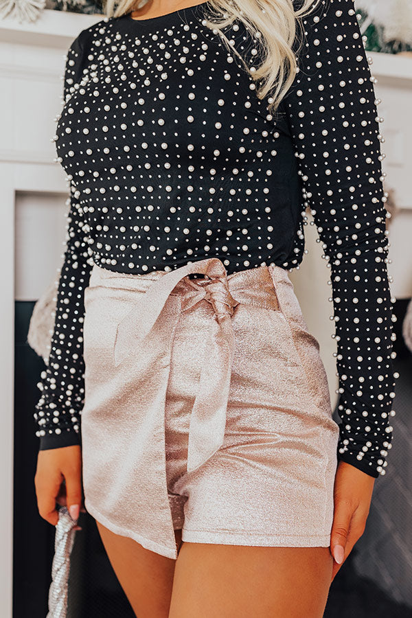 Over The Edge Metallic Skort
