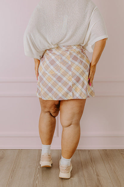 Magic Melody Wrap Skirt in Primrose Yellow Curves