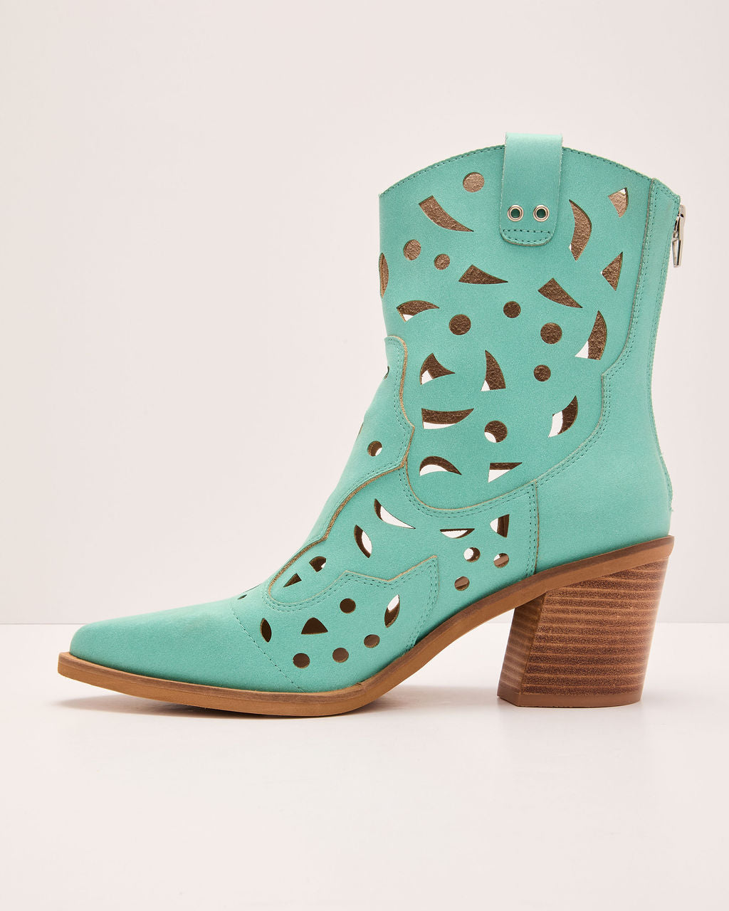 Dusty Ember Laser Cut Western Booties