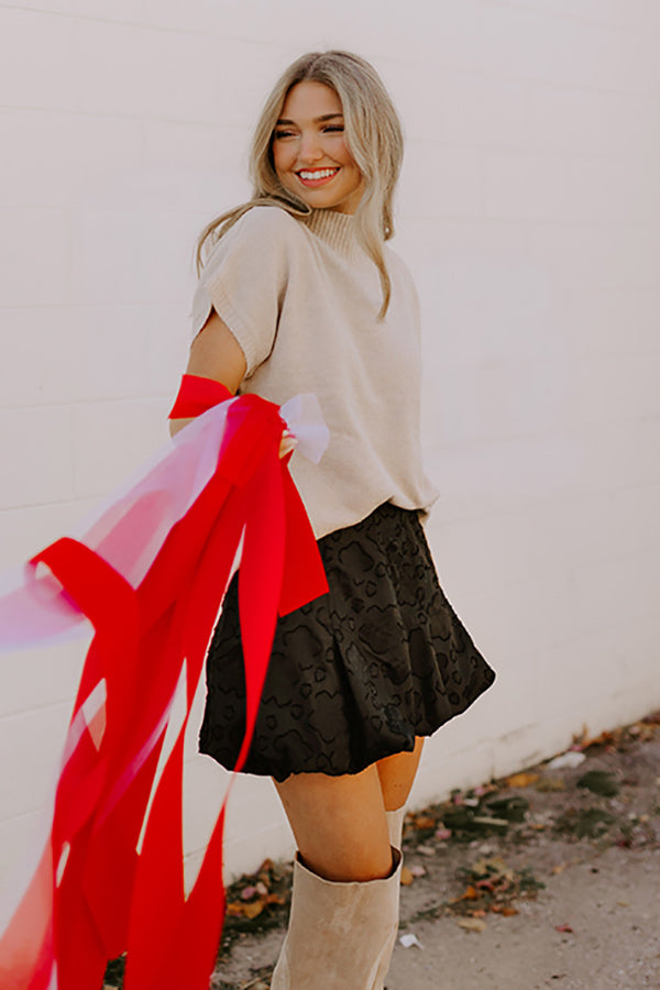 Classic Charm Jacquard Mini Skirt