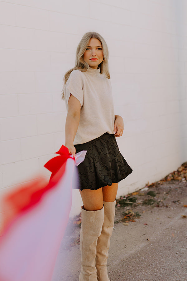 Classic Charm Jacquard Mini Skirt