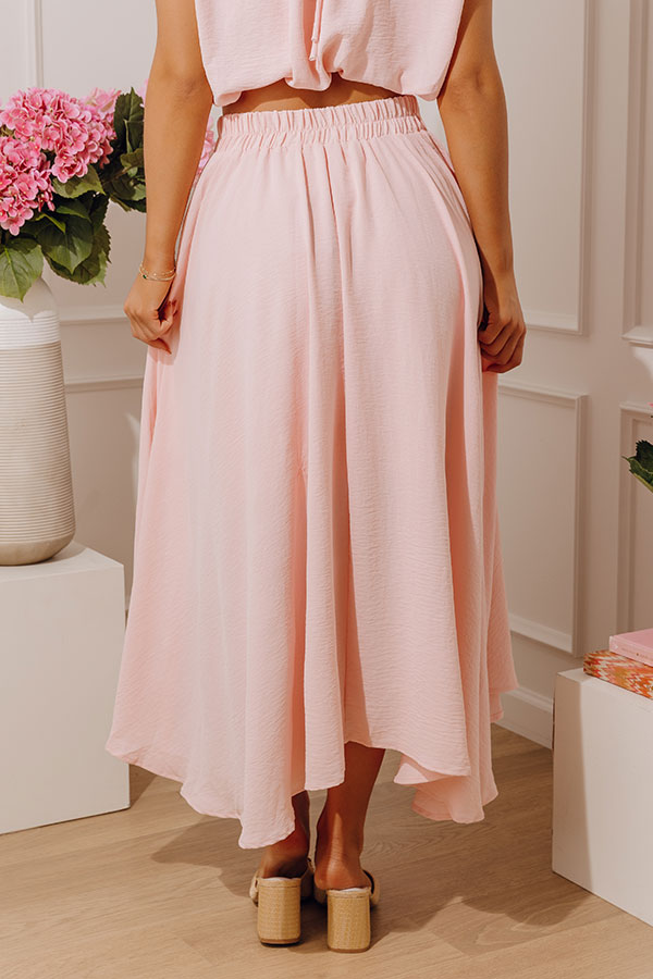 Social Brunch High Waist Midi Skirt