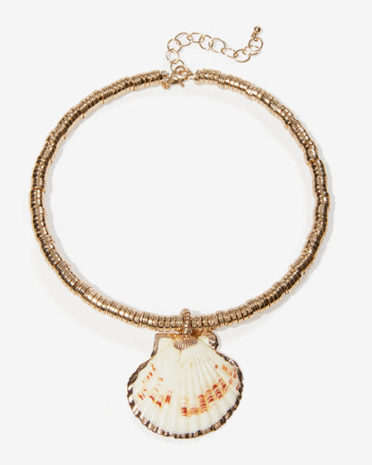 Gold Seashell Necklace Gold
