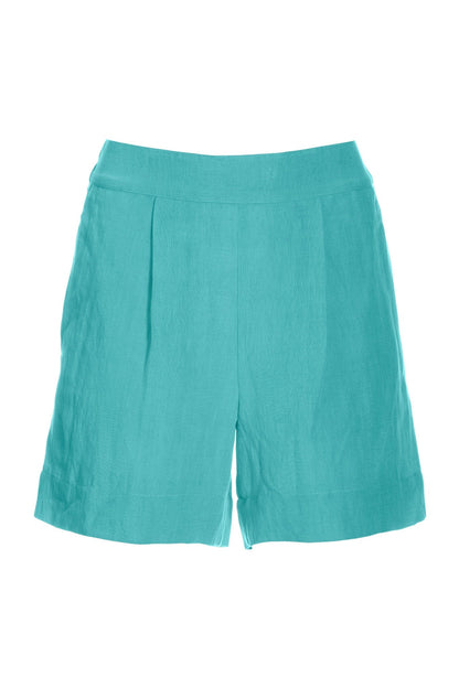 Effortless Pull-On Linen Short Fountain Blue