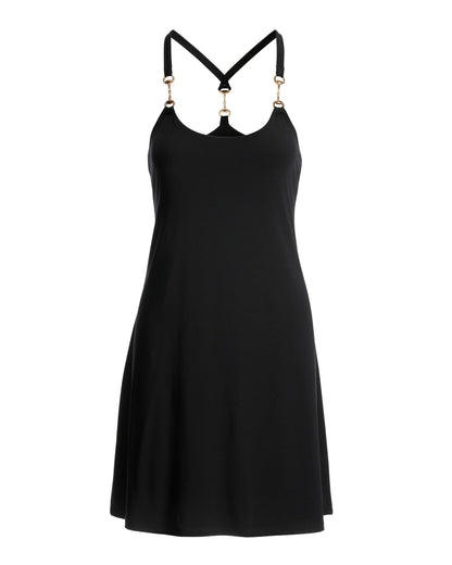 Hardware Sleeveless Tank Dress Black