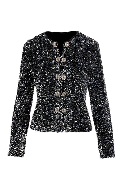Effortless Sequin Jacket Silver