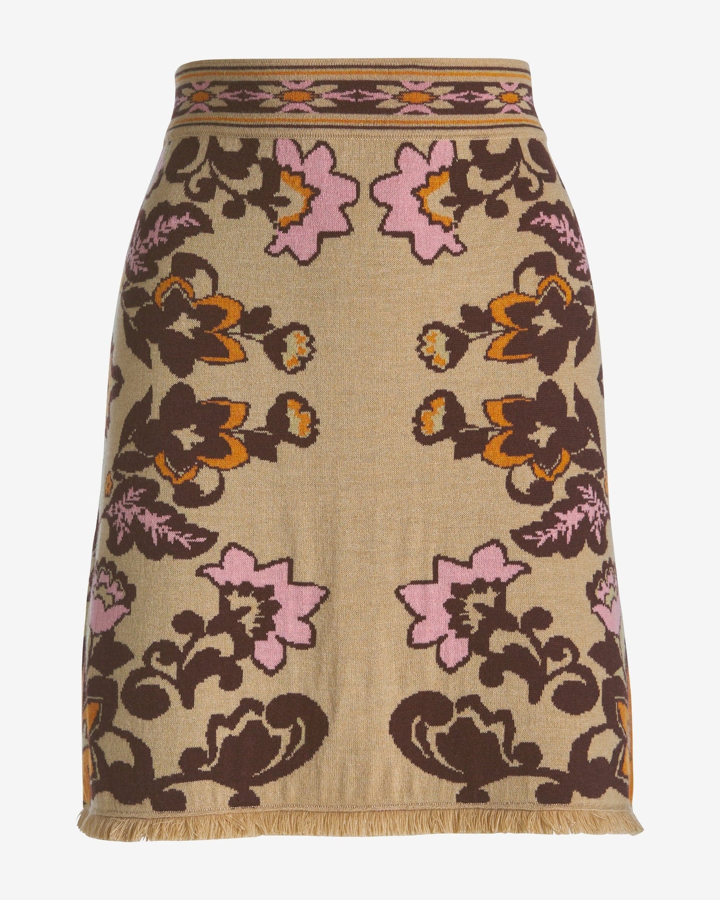 Intarsia Sweater Knit Mini Skirt Caitlin Scrolls
