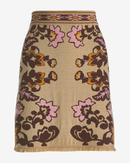 Intarsia Sweater Knit Mini Skirt Caitlin Scrolls