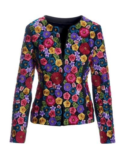 Hand Beaded and Embroidered Floral Jacket Multi
