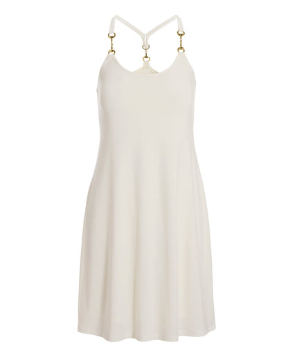 Hardware Sleeveless Tank Dress Off White