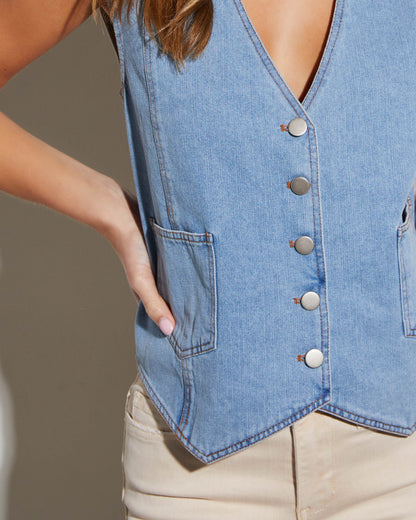 Emerson Button Down Denim Vest