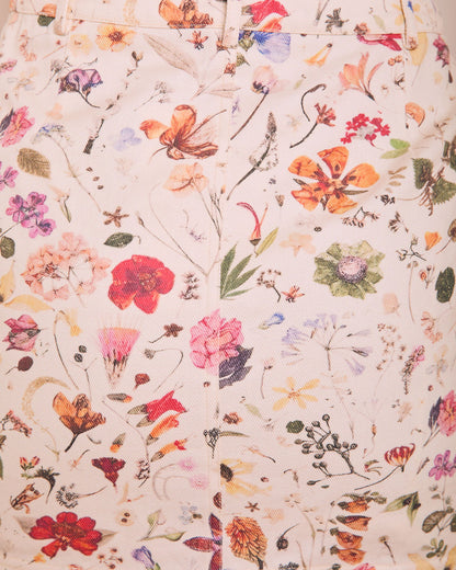 Daydream Daisy Floral Twill Mini Skirt
