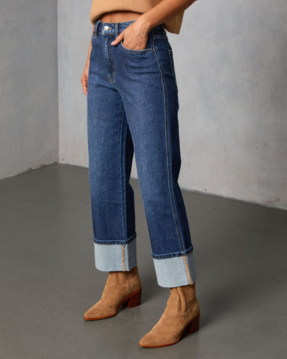 Ashland Stretch High Rise Straight Leg Jeans