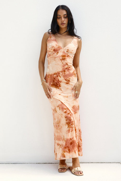 Seafoam Dreams Maxi Dress Orange