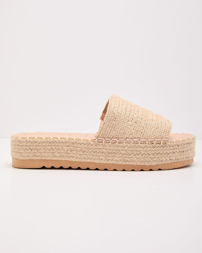Ashlen Raffia Platform Sandals