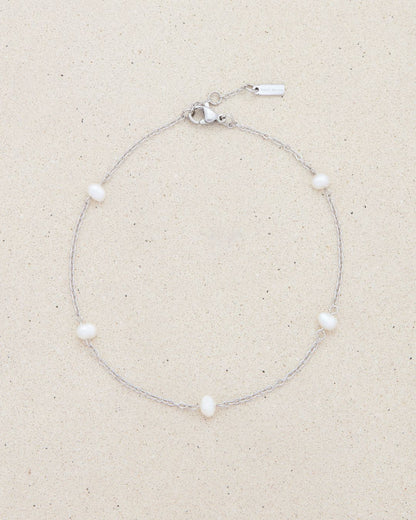 FRESHWATER PEARL MAX ANKLET SILVER