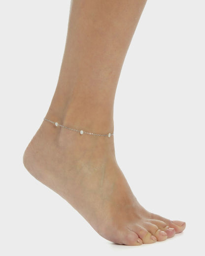 FRESHWATER PEARL MAX ANKLET SILVER