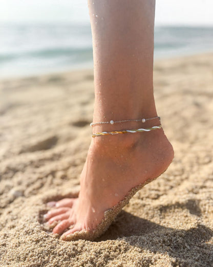FRESHWATER PEARL MAX ANKLET SILVER